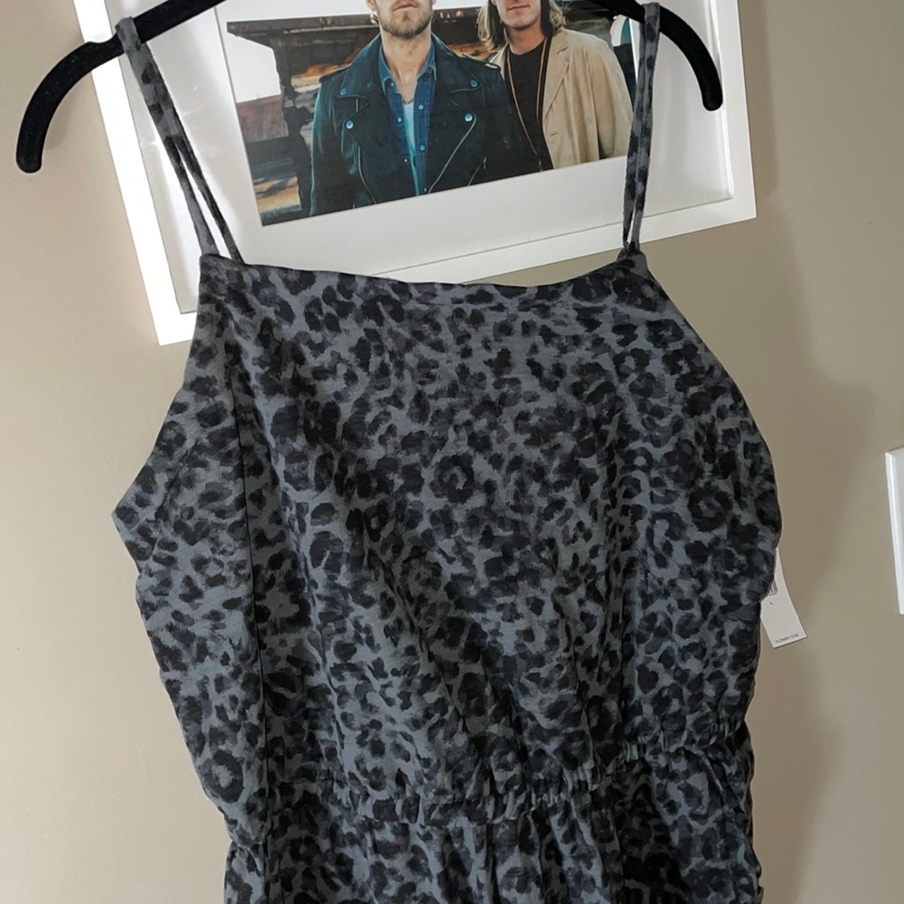 Waist-defined sleeveless cropped cami jumpsuit NWT